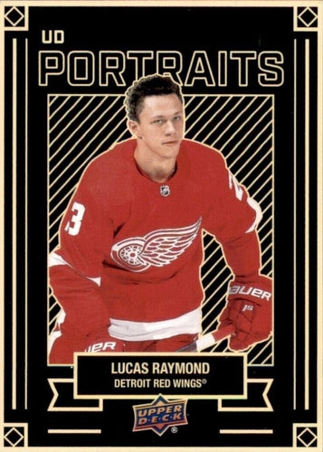#P-2 Lucas Raymond - Detroit Red Wings - 2022-23 Upper Deck - UD Portraits Hockey