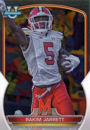 #2 Rakim Jarrett - Maryland Terrapins - 2022 Bowman Chrome University Football