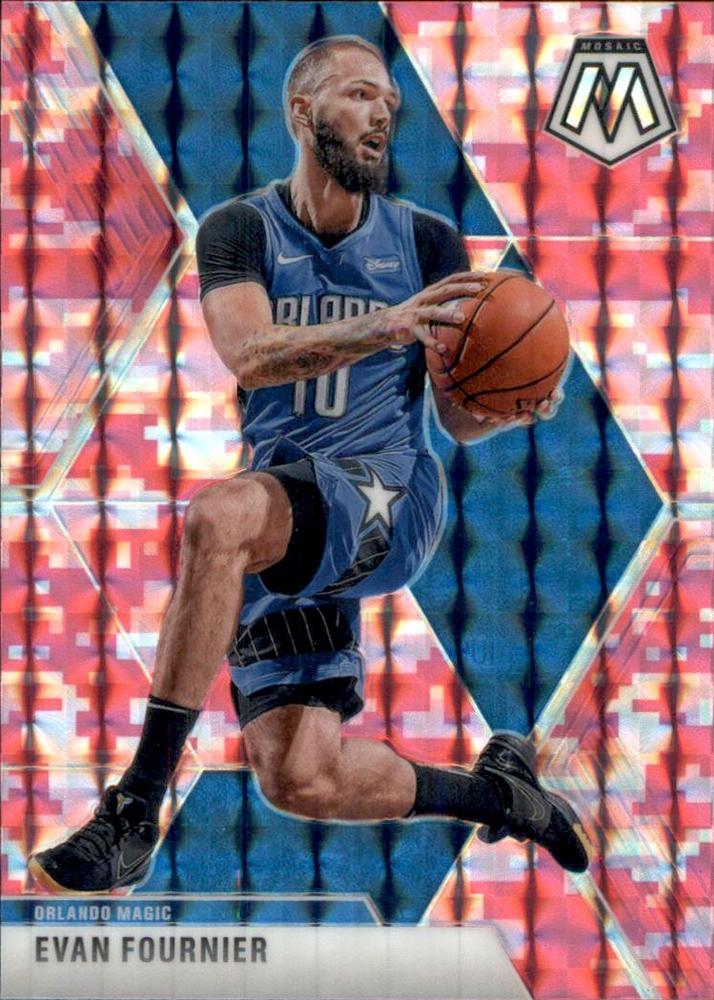 #2 Evan Fournier - Orlando Magic - 2019-20 Panini Mosaic - Camo Pink Basketball