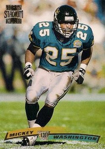 #2 Mickey Washington - Jacksonville Jaguars - 1996 Stadium Club Football