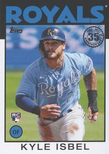 #86B-2 Kyle Isbel - Kansas City Royals - 2021 Topps Update - 1986 Topps Baseball 35th Anniversary Baseball