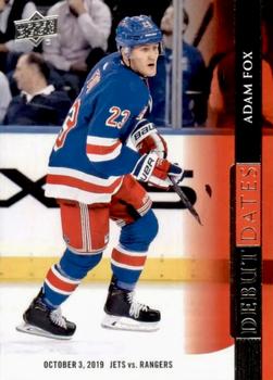 #DD-2 Adam Fox - New York Rangers - 2020-21 Upper Deck - Debut Dates Hockey