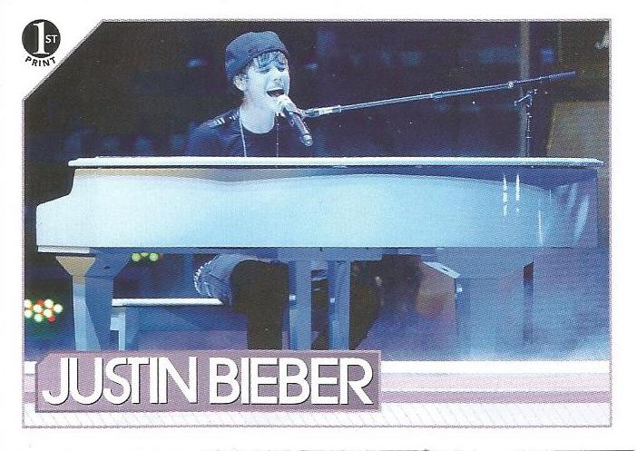 #2 Justin made an entrance by being raised up on - 2010 Panini Justin Bieber