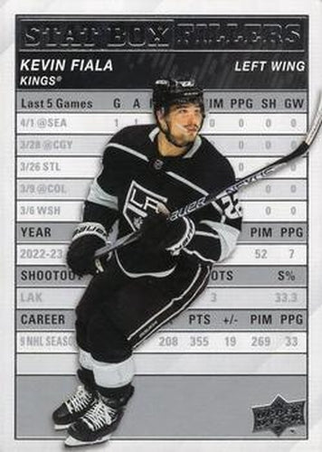 #SB-2 Kevin Fiala - Los Angeles Kings - 2023-24 Upper Deck - Stat Box Fillers Hockey