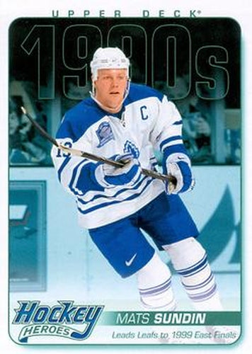 #HH54 Mats Sundin - Toronto Maple Leafs - 2011-15 Upper Deck - Hockey Heroes