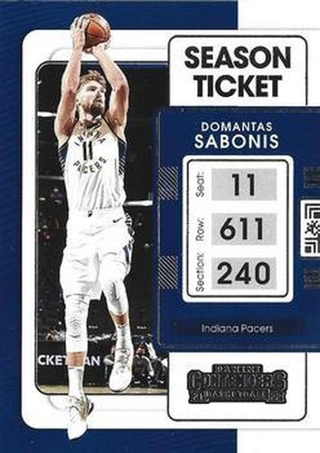 #2 Domantas Sabonis - Indiana Pacers - 2021-22 Panini Contenders Basketball