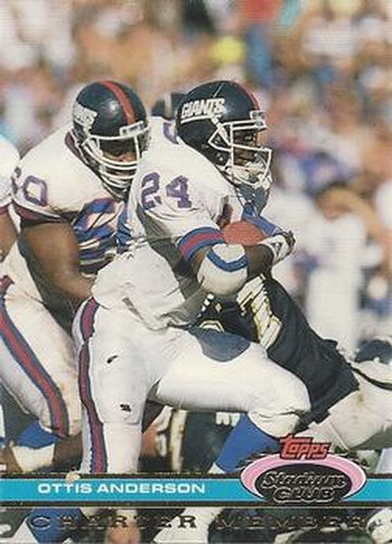 #NNO2a Ottis Anderson - New York Giants - 1991 Stadium Club Charter Member