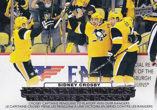 #HT-2 Sidney Crosby - Pittsburgh Penguins - 2022-23 Upper Deck Tim Hortons - Hockey Triumphs Hockey