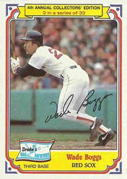 #2 Wade Boggs - Boston Red Sox - 1984 Topps Drake's Big Hitters Baseball