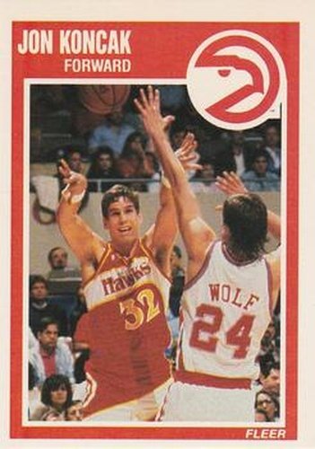 #2 Jon Koncak - Atlanta Hawks - 1989-90 Fleer Basketball