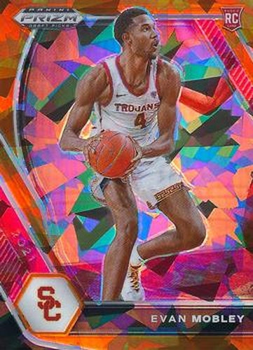 #2 Evan Mobley - USC Trojans - 2021 Panini Prizm Draft Picks - Orange Ice Basketball