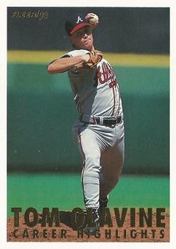 #2b Tom Glavine - Atlanta Braves - 1993 Fleer - Tom Glavine Career Highlights Baseball