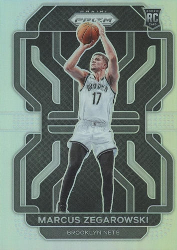 #300 Marcus Zegarowski - Brooklyn Nets - 2021-22 Panini Prizm - Silver Basketball