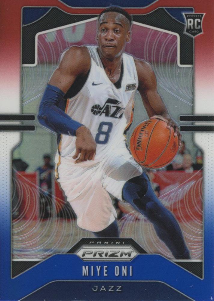#300 Miye Oni - Utah Jazz - 2019-20 Panini Prizm - Prizms Red White and Blue Basketball