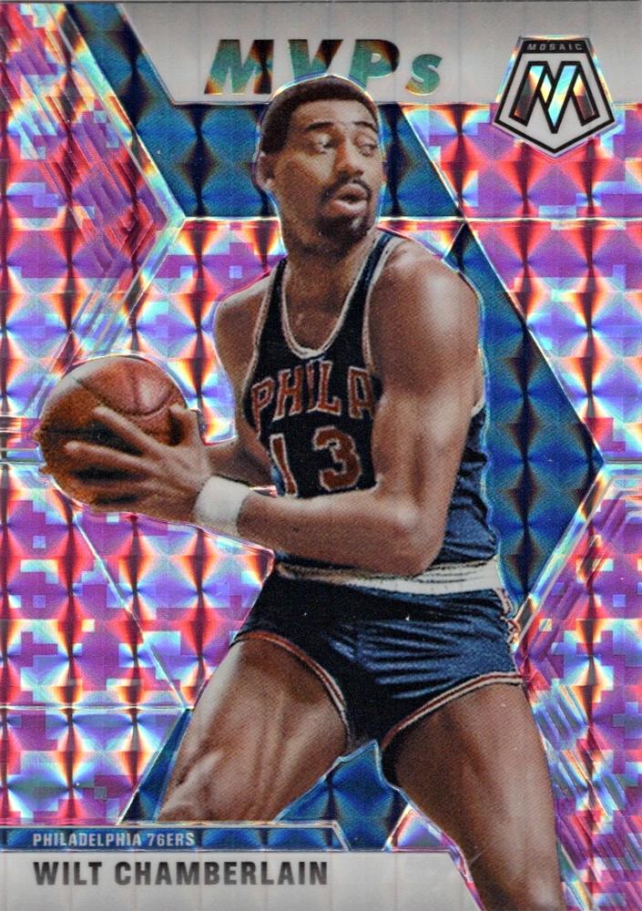 #300 Wilt Chamberlain - Philadelphia 76ers - 2019-20 Panini Mosaic - Camo Pink Basketball