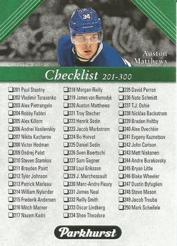 #300 Auston Matthews - Toronto Maple Leafs - 2017-18 Parkhurst Hockey