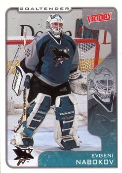 #300 Evgeni Nabokov - San Jose Sharks - 2001-02 Upper Deck Victory Hockey