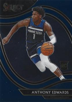#300 Anthony Edwards - Minnesota Timberwolves - 2020-21 Panini Select - Blue Basketball