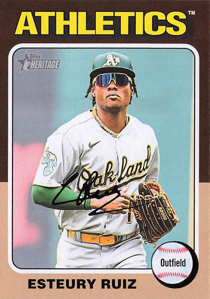 #300 Esteury Ruiz - Oakland Athletics - 2024 Topps Heritage Baseball