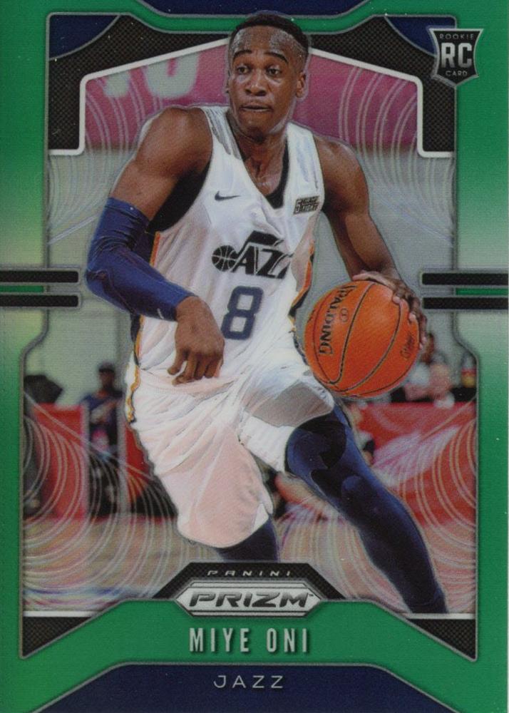 #300 Miye Oni - Utah Jazz - 2019-20 Panini Prizm - Prizms Green Basketball