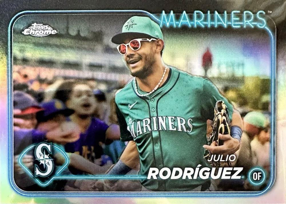 #300b Julio Rodríguez - Seattle Mariners - 2024 Topps Chrome Baseball
