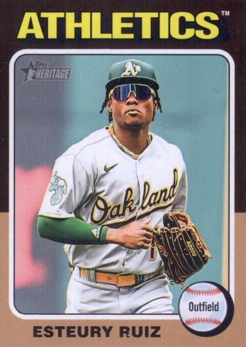 #300b Esteury Ruiz - Oakland Athletics - 2024 Topps Heritage Baseball