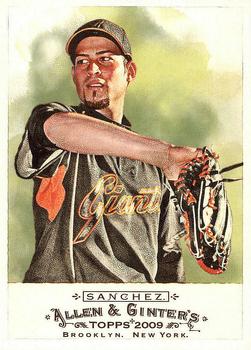 #301 Jonathan Sanchez - San Francisco Giants - 2009 Topps Allen & Ginter Baseball