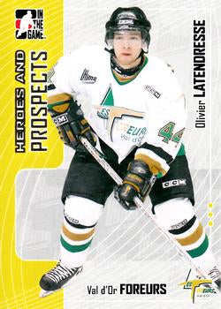 #301 Olivier Latendresse - Val d'Or Foreurs - 2005-06 In The Game Heroes and Prospects Hockey