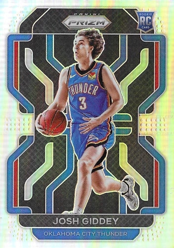 #301 Josh Giddey - Oklahoma City Thunder - 2021-22 Panini Prizm - Silver Basketball
