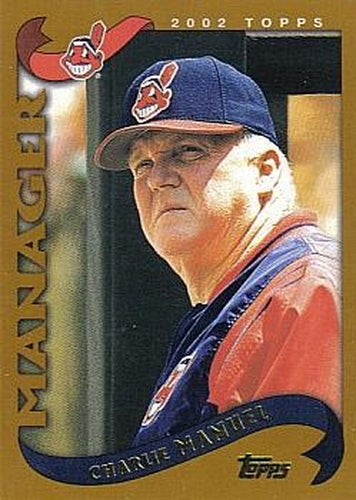 #301 Charlie Manuel - Cleveland Indians - 2002 Topps Baseball