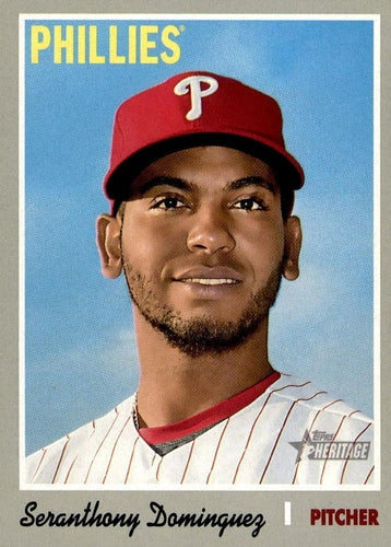 #302 Seranthony Dominguez - Philadelphia Phillies - 2019 Topps Heritage Baseball