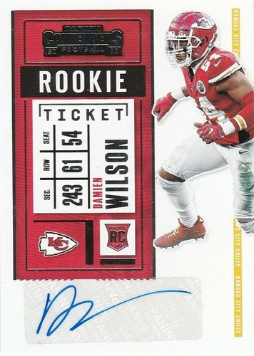 #302 Damien Wilson - Kansas City Chiefs - 2020 Panini Contenders Football