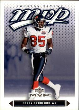 #303 Corey Bradford - Houston Texans - 2003 Upper Deck MVP Football