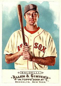 #303 Rocco Baldelli - Boston Red Sox - 2009 Topps Allen & Ginter Baseball