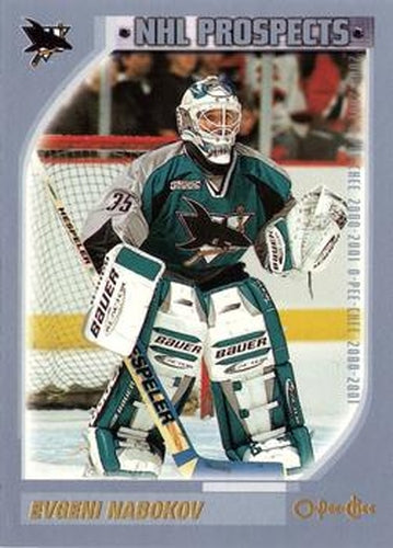 #303 Evgeni Nabokov - San Josearks - 2000-01 O-Pee-Chee Hockey