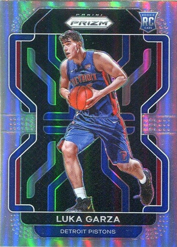 #303 Luka Garza - Detroit Pistons - 2021-22 Panini Prizm - Silver Basketball