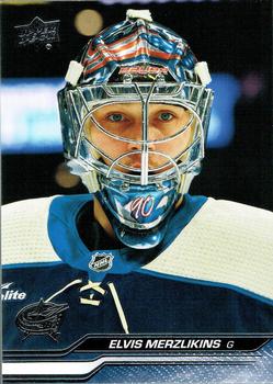 #303 Elvis Merzlikins - Columbus Blue Jackets -2023-24 Upper Deck Hockey