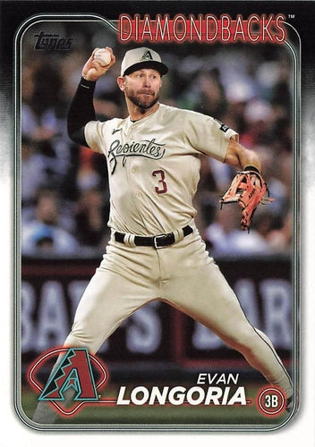 #304 Evan Longoria - Arizona Diamondbacks - 2024 Topps Baseball