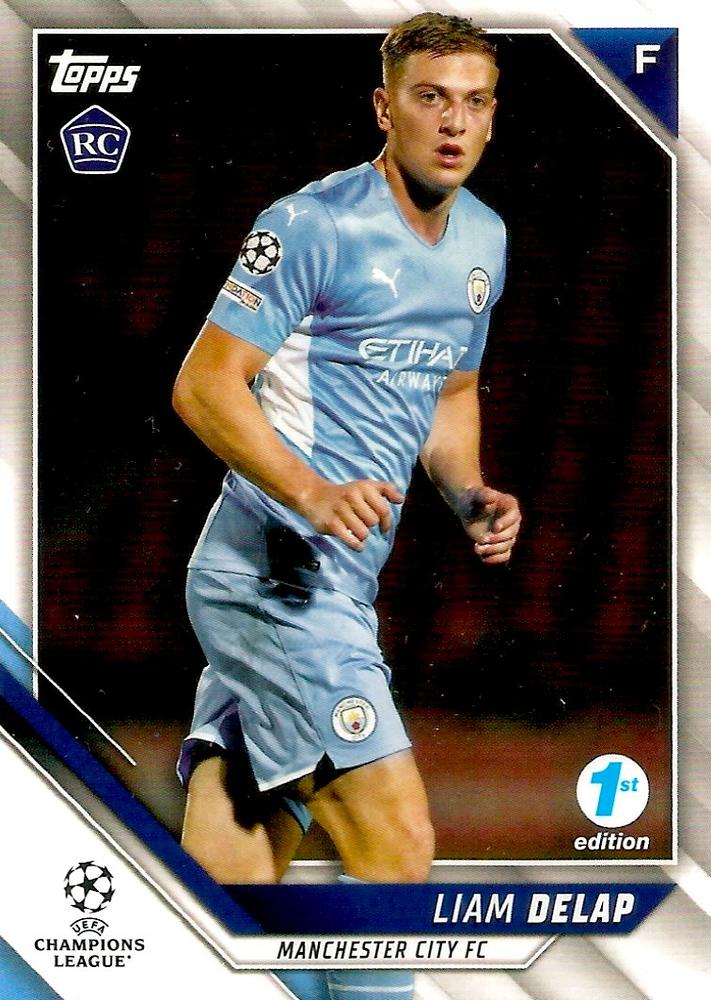 #22 Liam Delap - Manchester City - 2021-22 Topps UEFA Champions League 1st Edition Soccer