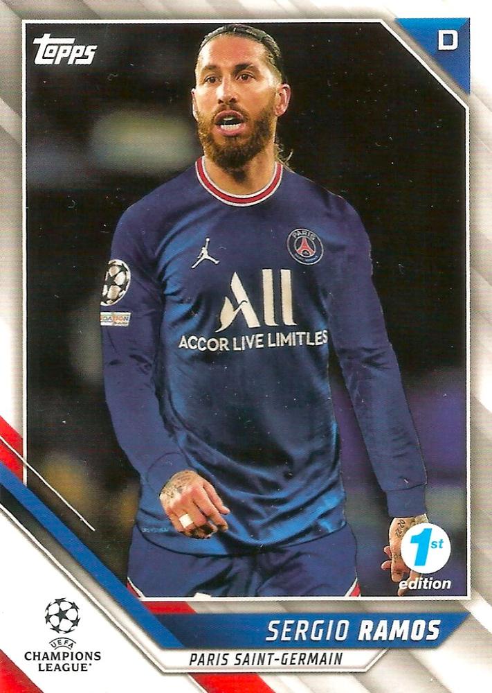 #36 Sergio Ramos - Paris Saint-Germain - 2021-22 Topps UEFA Champions League 1st Edition Soccer