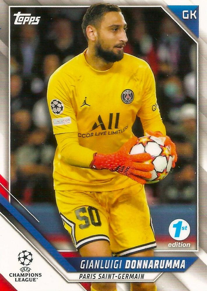 #83 Gianluigi Donnarumma - Paris Saint-Germain - 2021-22 Topps UEFA Champions League 1st Edition Soccer