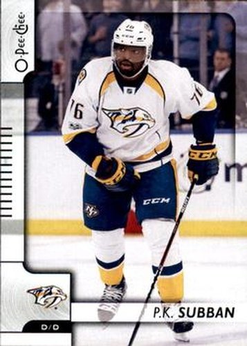 #305 P.K. Subban - Nashville Predators - 2017-18 O-Pee-Chee Hockey