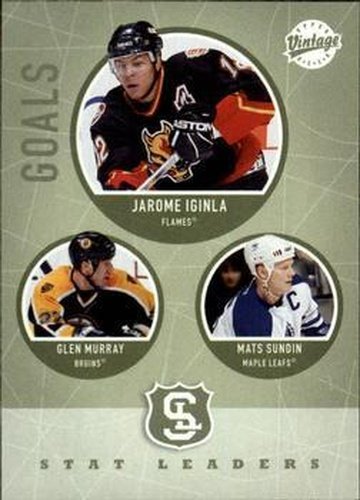 #306 Jarome Iginla / Glen Murray / Mats Sundin - Calgary Flames / Boston Bruins / Los Angeles Kings - 2002-03 Upper Deck Vintage Hockey
