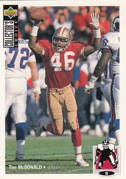 #306 Tim McDonald - San Francisco 49ers - 1994 Collector's Choice Football