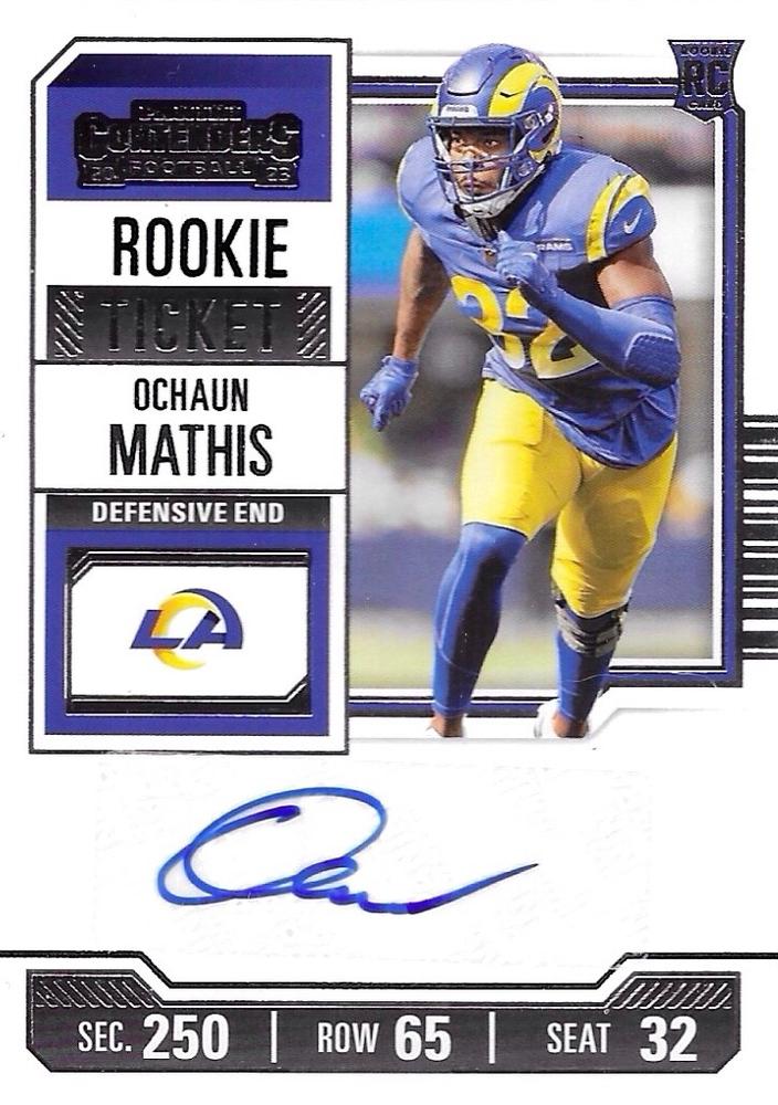 #306 Ochaun Mathis - Los Angeles Rams - 2023 Panini Contenders Football