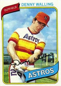 #306 Denny Walling - Houston Astros - 1980 Topps Baseball
