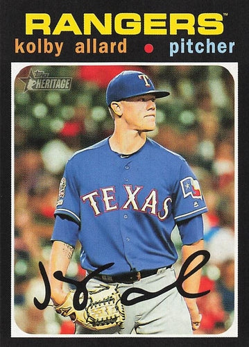 #307 Kolby Allard - Texas Rangers - 2020 Topps Heritage Baseball