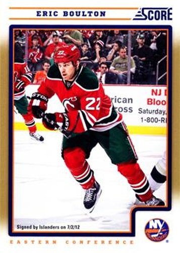 #307 Eric Boulton - New York Islanders - 2012-13 Score - Gold Rush Hockey