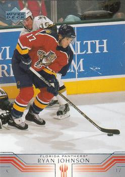 #307 Ryan Johnson - Florida Panthers - 2001-02 Upper Deck Hockey