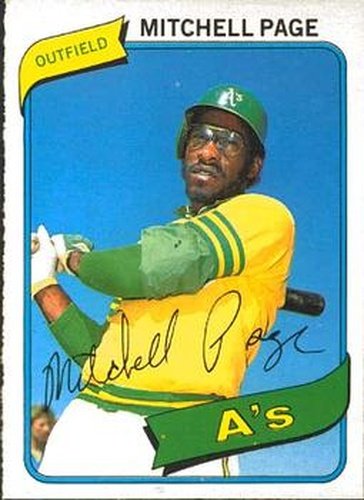 #307 Mitchell Page - Oakland Athletics - 1980 O-Pee-Chee Baseball